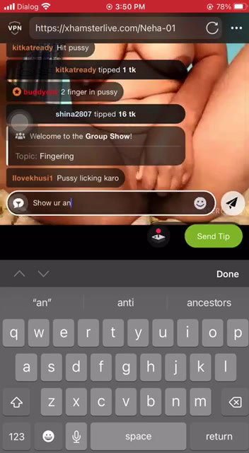 Neha-02 8 ticket show open both holes