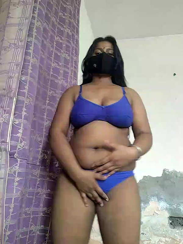 Kanchan05 1 hot stripping in blue lingerie
