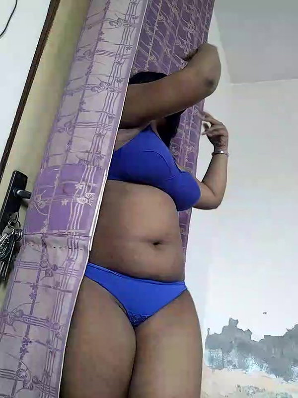 Kanchan05 1 hot stripping in blue lingerie