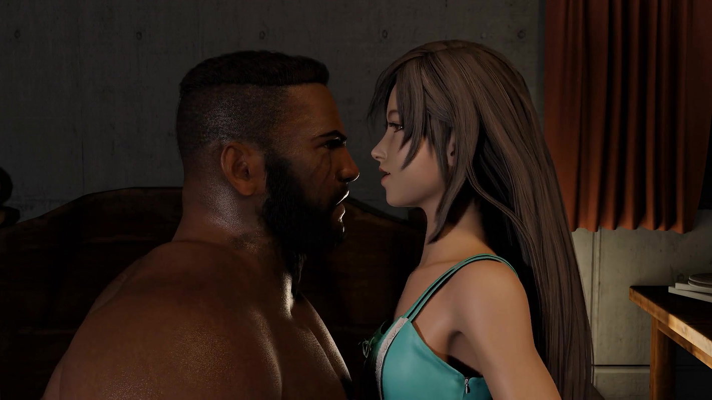 Barret Wallace and Tifa Lockhart Bleur Final Fantasy VII Animated Hentai 3D CGI Video