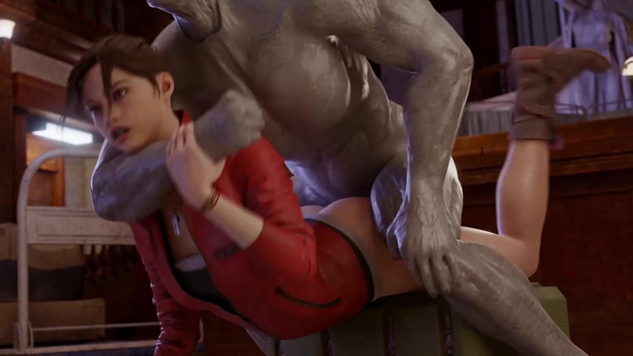 Claire Redfield and Mr. X The Count Resident Evil 2 Animated Hentai 3D CGI Video