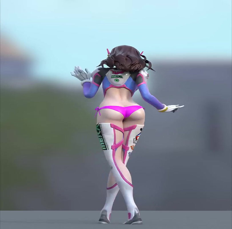 D Va Mets SFM Overwatch Animated Hentai 3 D CGI Video 4