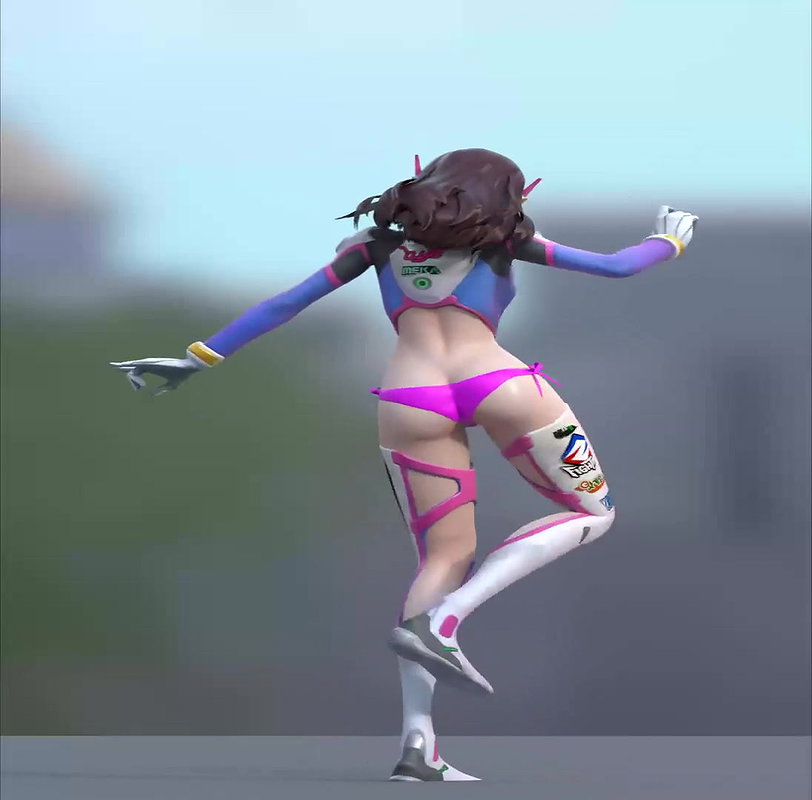 D Va Mets SFM Overwatch Animated Hentai 3 D CGI Video 4