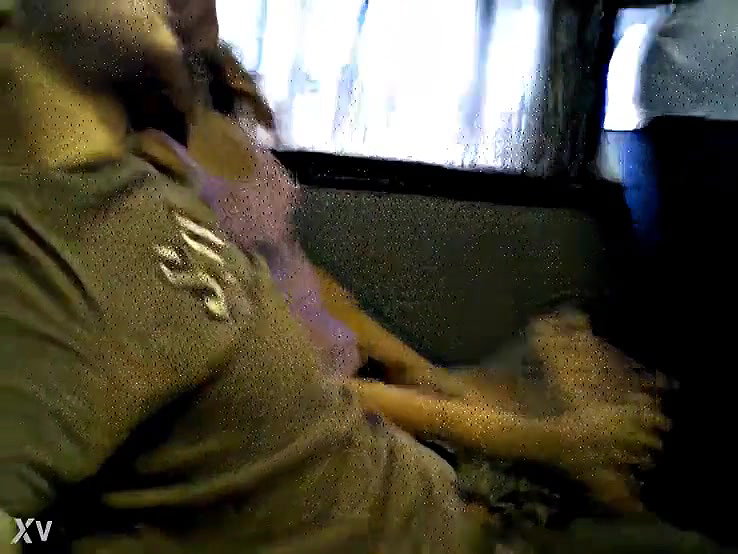 daring Sexy girl giving vigrous HANDJOB woth slight blowj in a BUS