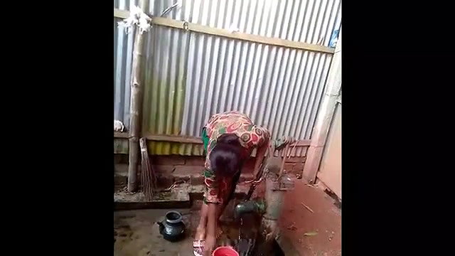 Desi Village Girl Outdoor Shower