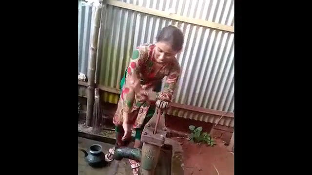 Desi Village Girl Outdoor Shower