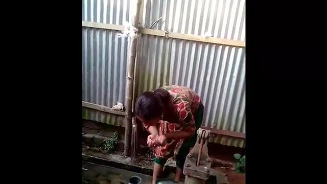 Desi Village Girl Outdoor Shower