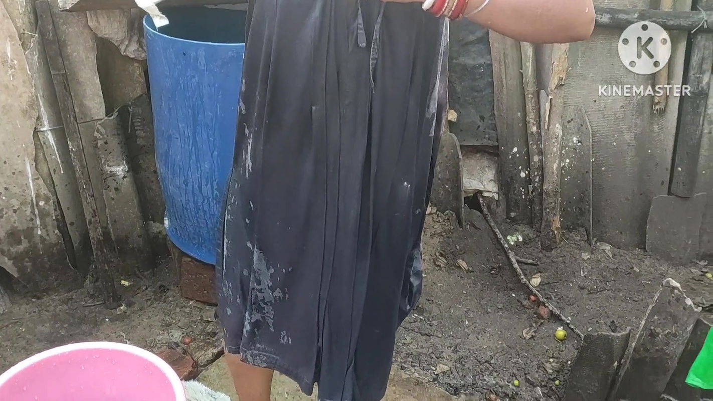 mature likes to pour water on herself with clothes on