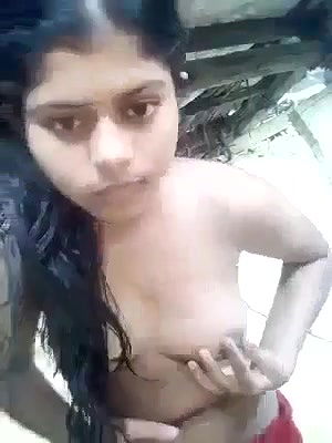 Beautiful village girl showing