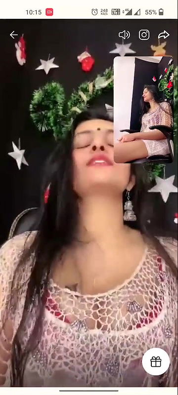 Nishala Nishanka Hot Tease in White Net Dress on Tango Live