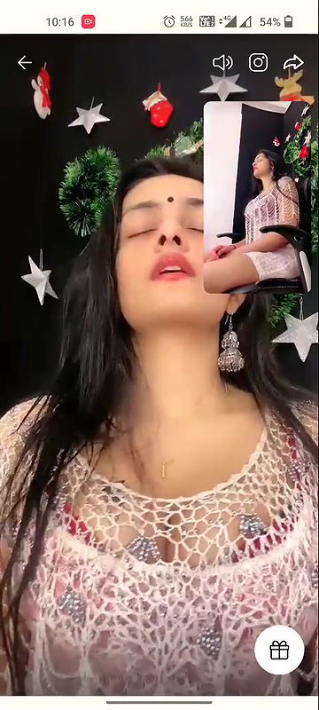 Nishala Nishanka Hot Tease in White Net Dress on Tango Live