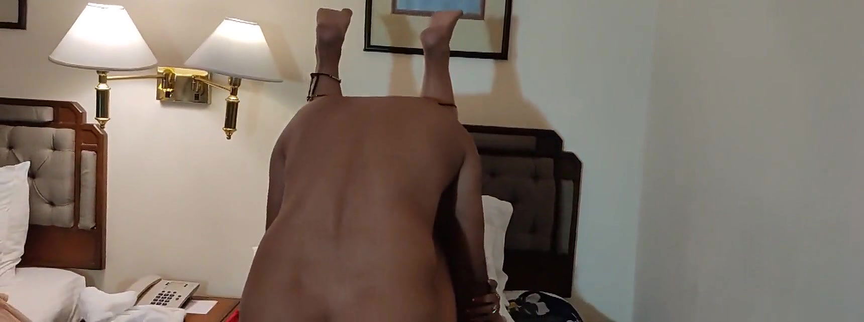 A stylish desi woman with his fiance in a hotel room for honeymoon. Superb scenes with clear hindi audio