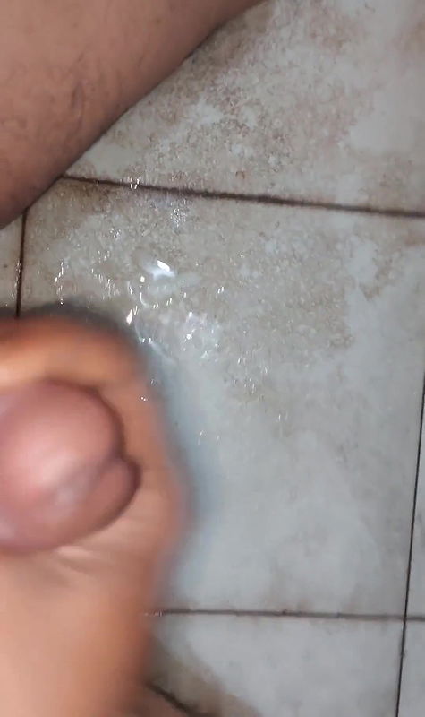 Desi big cock cum in bathroom