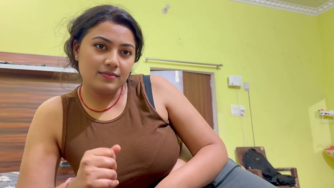 Indian Beautiful Wife Calm Angry Husband with Massage