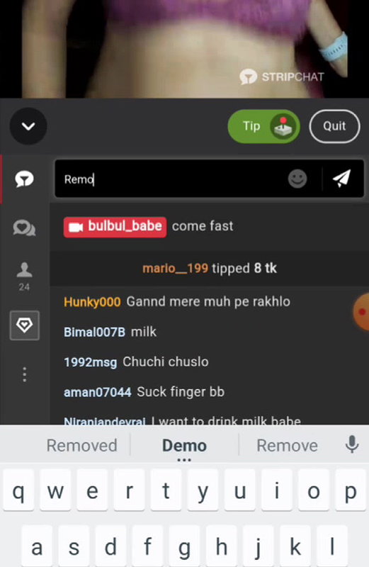 Bulbul_babe 8 Rare ticket show fingering both holes