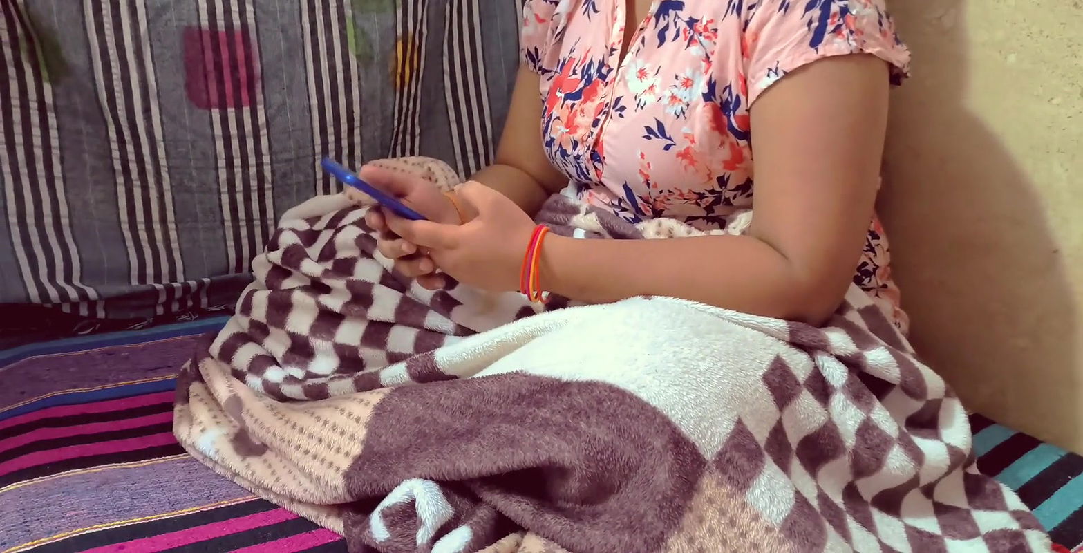 Indian hot stepsister got caught naked on bed with Clear Hindi audio