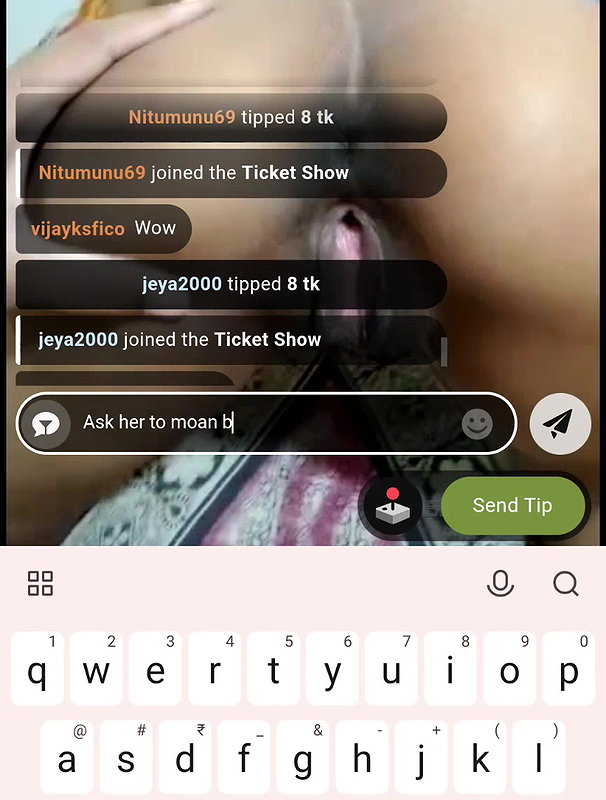 Sandhyasan143 10 Rare Ticket show spreading wide pussy hole at request and fucking