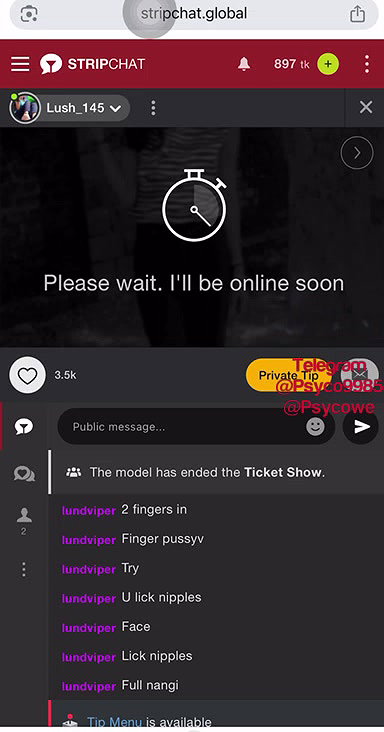 Lush_145 Ticket show