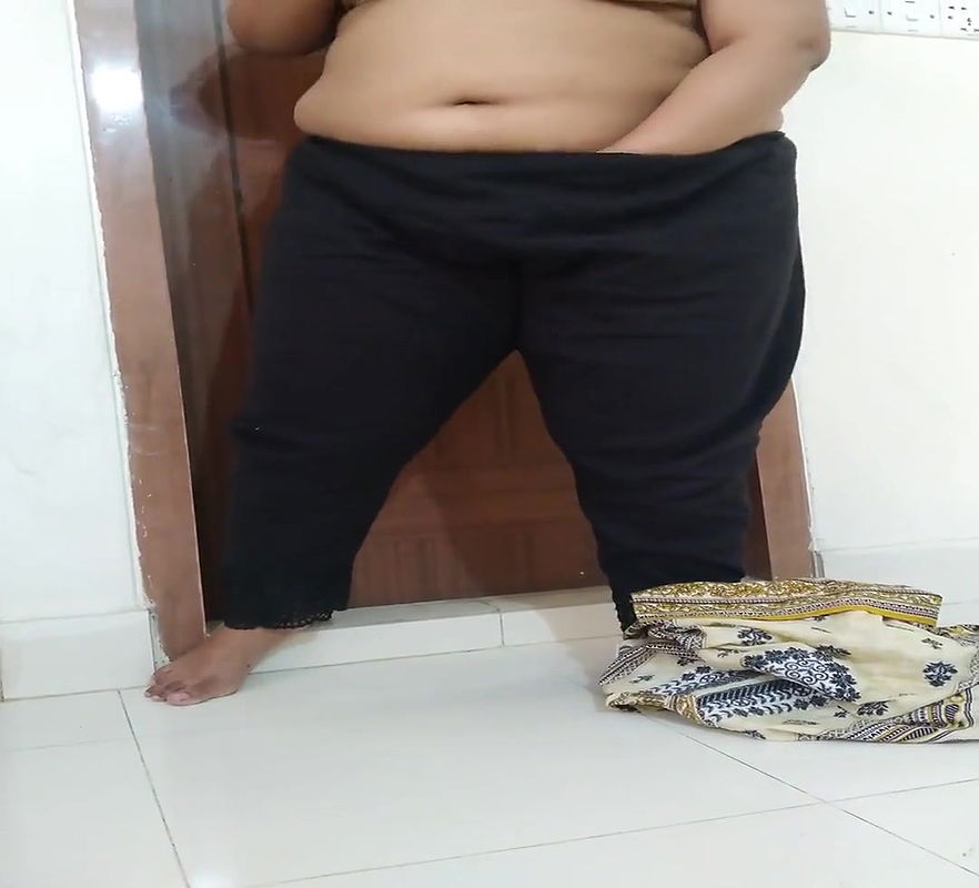 Widowed MILF Horny stepmom masturbates in alone, while stepson helps her cum then accidentally cums inside huge ass