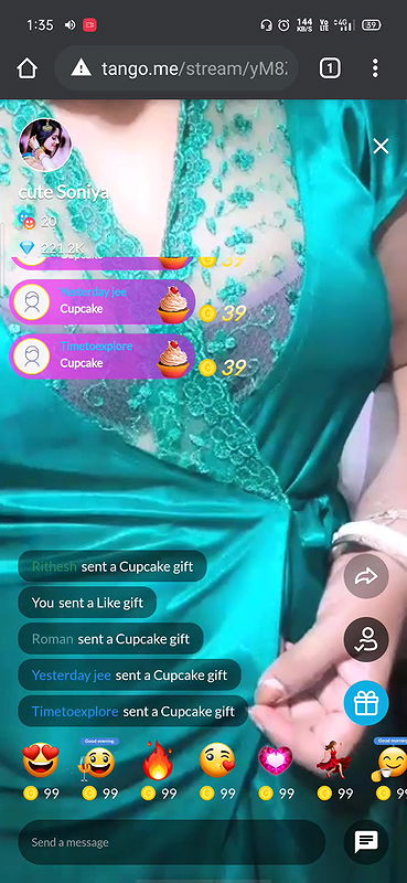 cute soniya  hot tango premium show