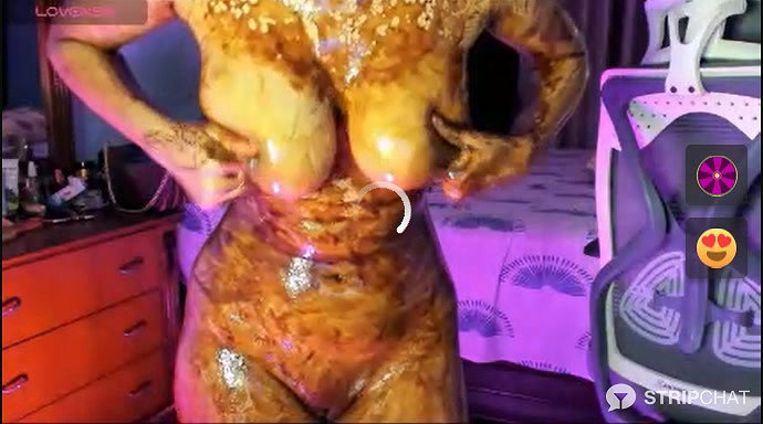 Lusty_Lua chocolate Cream on whole BodyGB