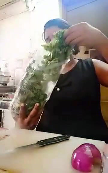 Swathi naidu doing cooking