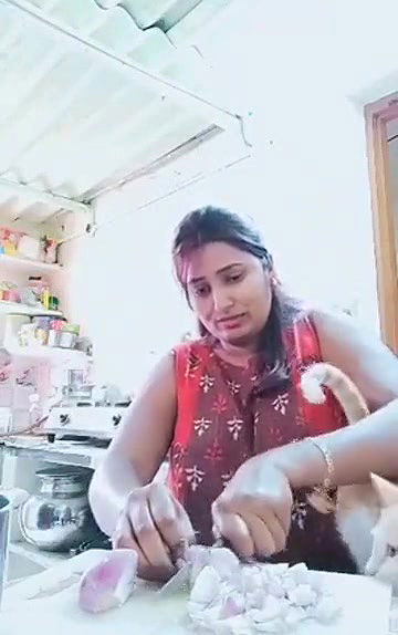 Swathi naidu enjoying while cooking with her boyfriend