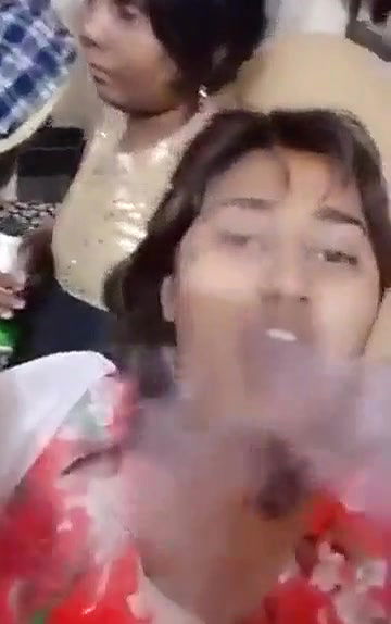 Swathi naidu having Hookah for first time