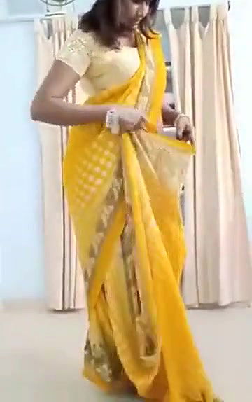 Swathi naidu saree and getting ready for romantic short film shooting